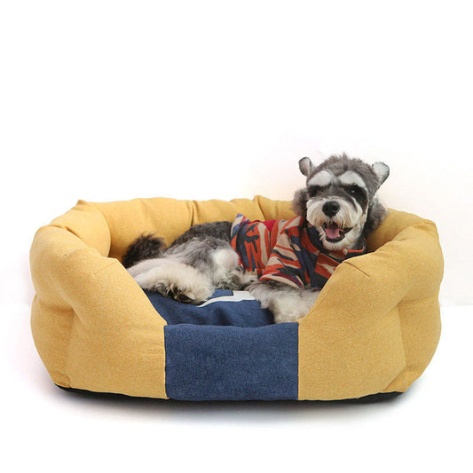 Fashionable All-season Warm Clashing Colours Cushy Dog Bed - Petmagicworld