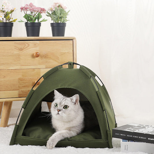 Indoor Camping Foldable Cat Tent Bed - Petmagicworld