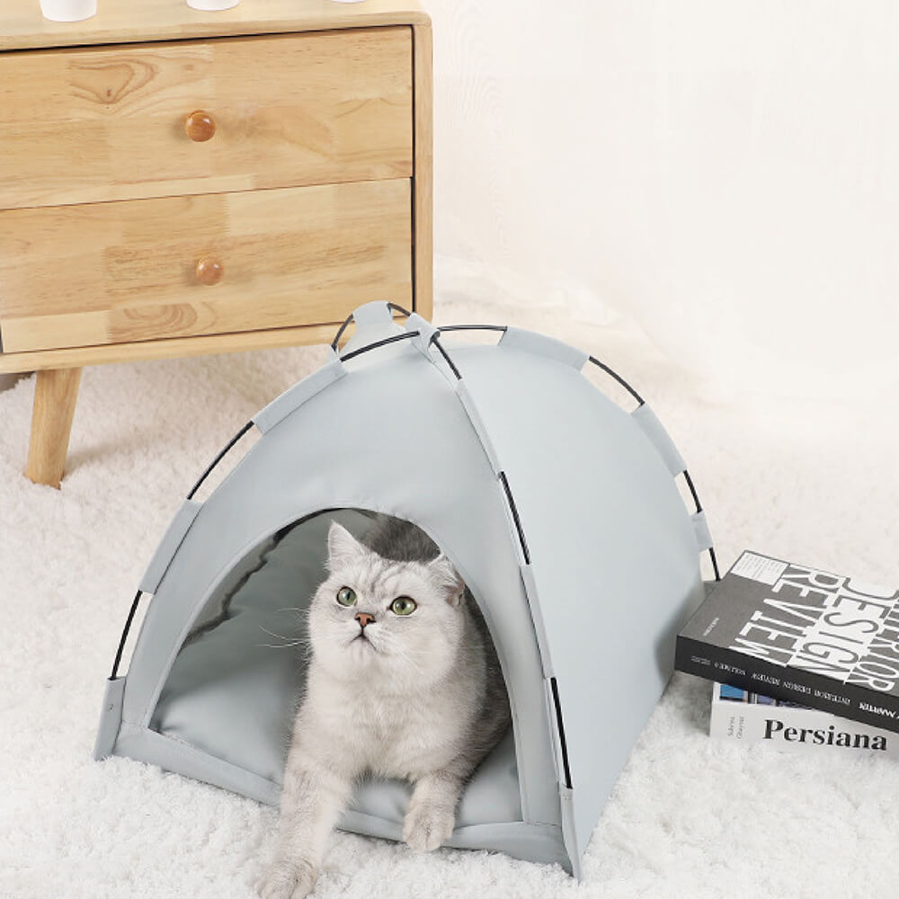 Indoor Camping Foldable Cat Tent Bed - Petmagicworld