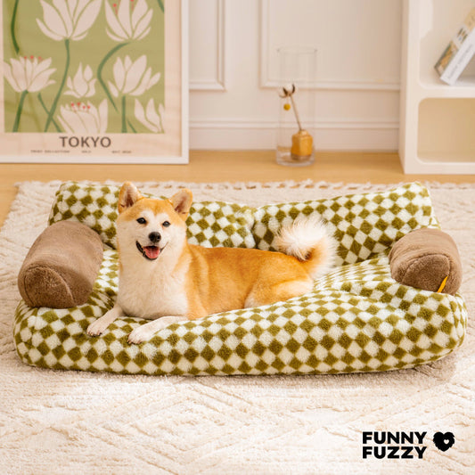 Vintage Leisure Diamond Dog & Cat Sofa Bed - Petmagicworld