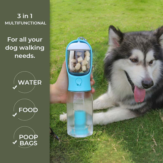 3 in 1 Multifunctional Portable Dog Walking Water Bottle - Petmagicworld
