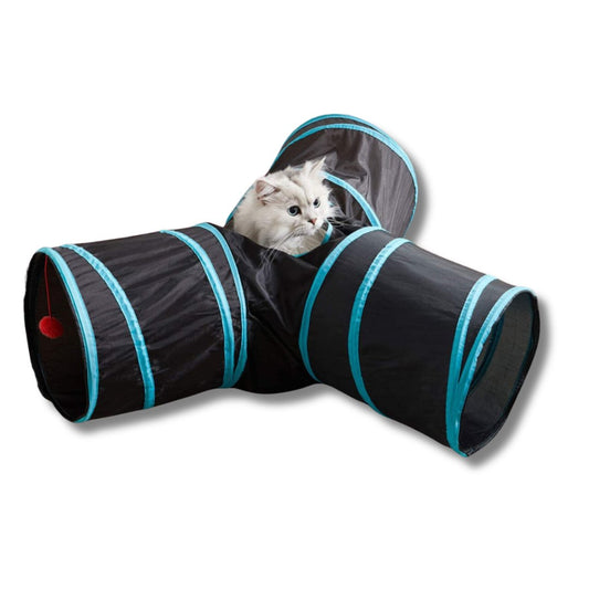 3-Way Collapsible Tunnel Cat Toy - Petmagicworld