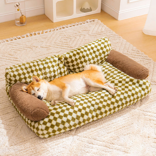 Vintage Leisure Diamond Dog & Cat Sofa Bed - Petmagicworld