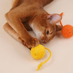 Durable Chew-Resistant Sisal Rope Ball Cat Interactive Toy - Petmagicworld