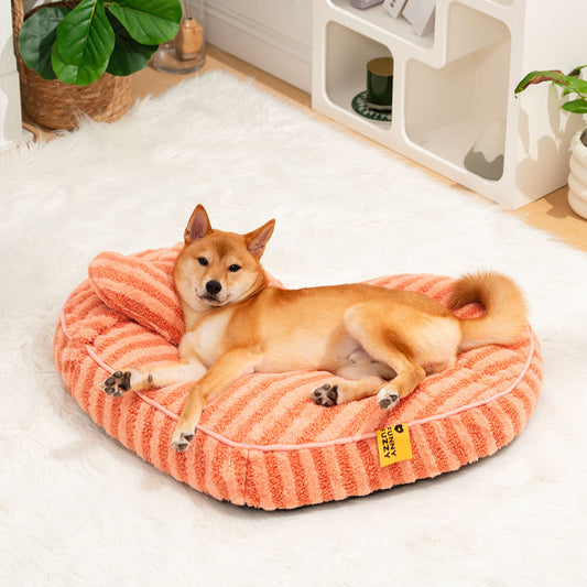 Plush Heart Fluffy Calming with Pillow Dog & Cat Bed - Petmagicworld