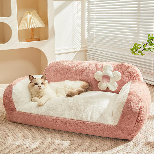 Fashion Leisure Plush Warm Cat Sofa Bed - Petmagicworld