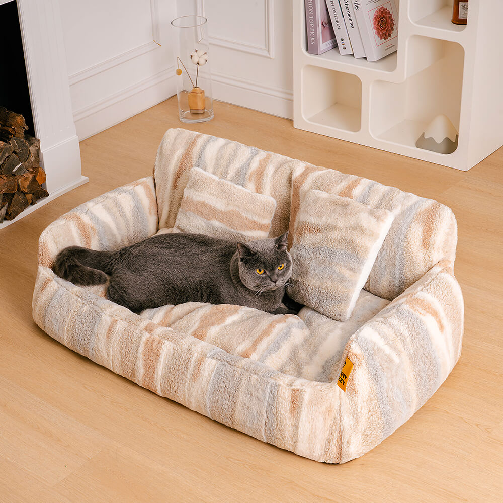 Nordic Fluffy Extra Large Cozy Dog & Cat Sofa Bed - Petmagicworld