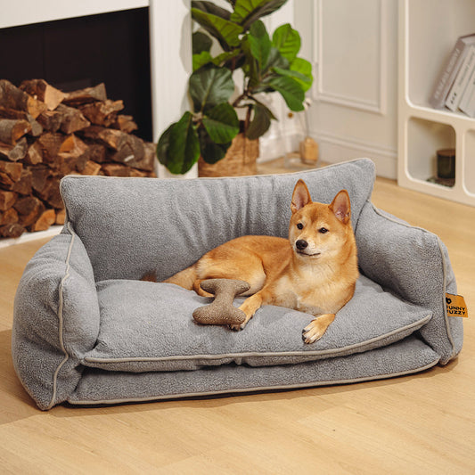 Soft Faux Lambswool Double Layer Dog & Cat Sofa Bed - Petmagicworld