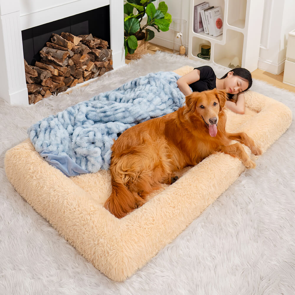 Ultimate Cozy Plush Extra Large Sleep Deeper Orthopedic Bed Human Dog Bed - Petmagicworld