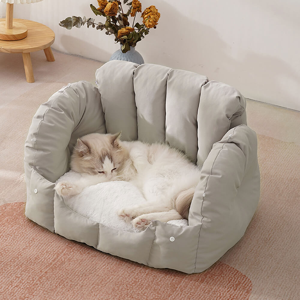 Warming 2-in-1 Arched Semi-Enclosed Cat Cave - Petmagicworld