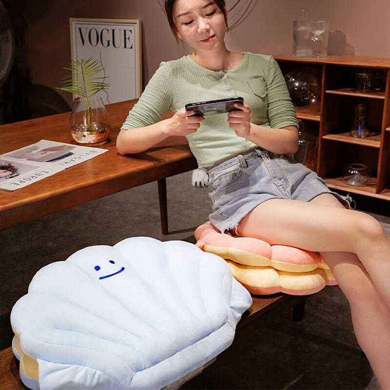 Shell Plush Cushion Large Calming Human Pet Bed - Petmagicworld