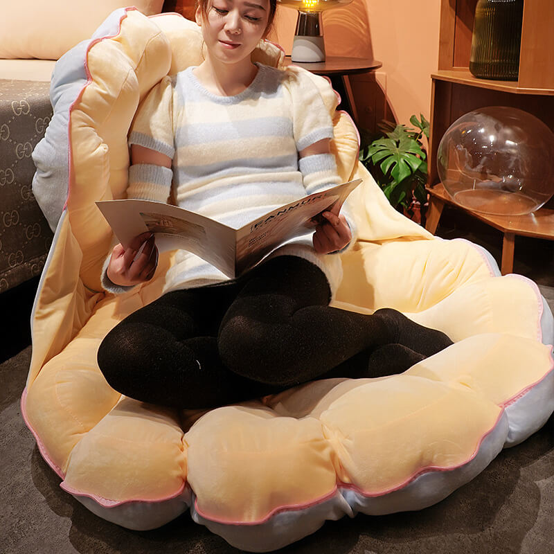 Shell Plush Cushion Large Calming Human Pet Bed - Petmagicworld