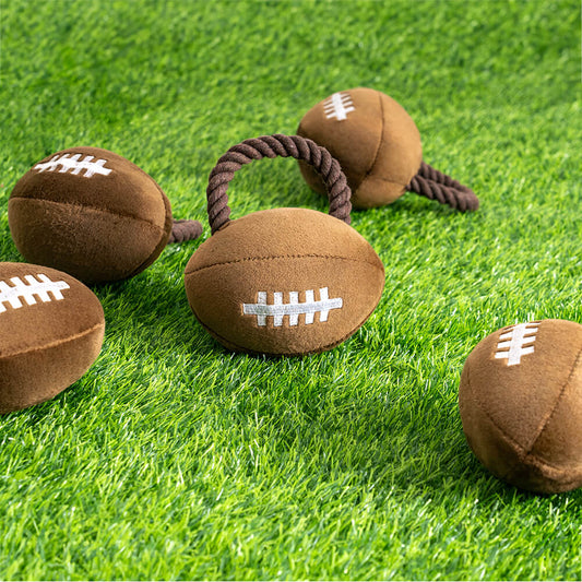 Super Bowl Plush Rugby Football Sound Toy Dog Interactive Toy - Petmagicworld