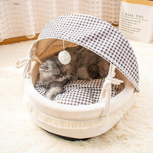 Adorable Cradle Semi-enclosed Cat Bed - Petmagicworld