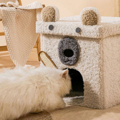 Animal Series Foldable Soft Cat Cave Bed Cat House - Petmagicworld