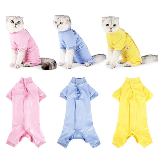AnniePaw Cat Surgical Recovery Jumpsuit Anti-Mite After Surgery Clothes - Petmagicworld