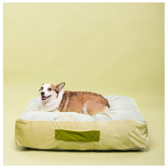 Bow Tie Pillow Ice Silk Velvet Square Cooling Quilted Dog Bed - Petmagicworld