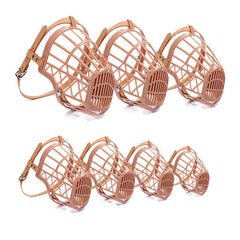 Brown Strong Plastic Dogs Muzzle Basket - Petmagicworld