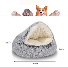 BurrowBuddy Best-Selling Plush Cave Bed For Cats and Small Dogs - Petmagicworld