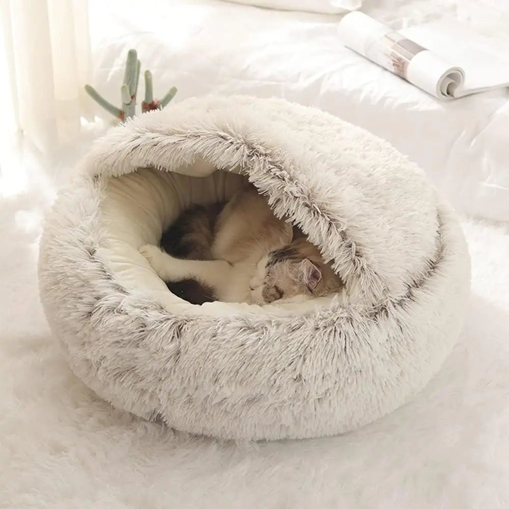 BurrowBuddy Best-Selling Plush Cave Bed For Cats and Small Dogs - Petmagicworld