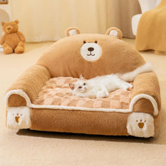 Comfy Calming Pet Bed Adorable Dog & Cat Sofa Bed - Petmagicworld