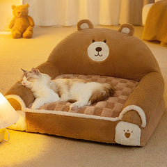 Comfy Calming Pet Bed Adorable Dog & Cat Sofa Bed - Petmagicworld