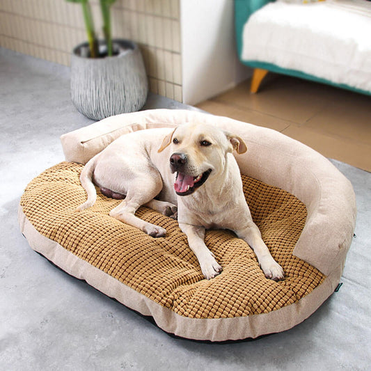 Corn Fleece Neck Guard Pet Bed Removable Indoor Dog Sofa Bed - Petmagicworld