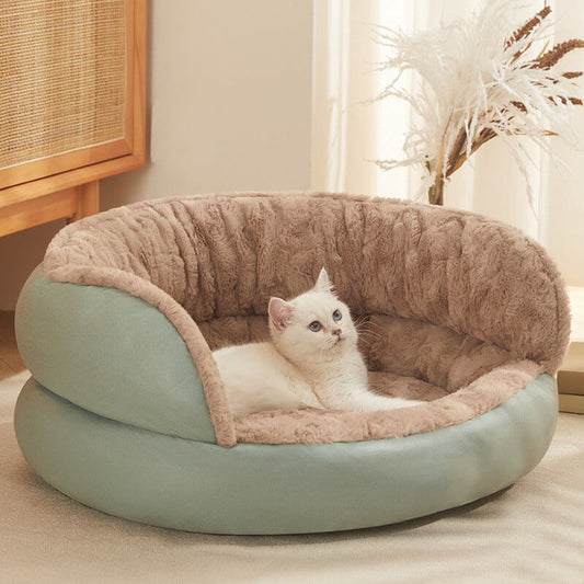 Cozy Backrest Pet Bed Deep Sleeping Waterproof Dog & Cat Bed - Petmagicworld
