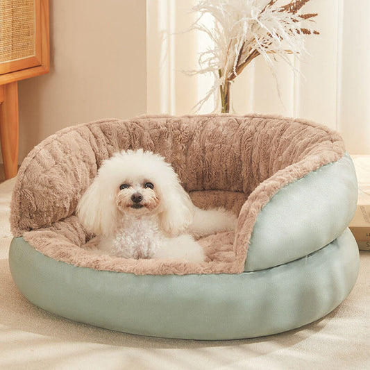 Cozy Backrest Pet Bed Deep Sleeping Waterproof Dog & Cat Bed - Petmagicworld