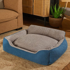 Cozy Plush Full Backrest Dog Sofa Bed - Petmagicworld