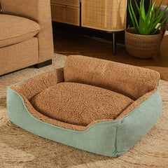 Cozy Plush Full Backrest Dog Sofa Bed - Petmagicworld