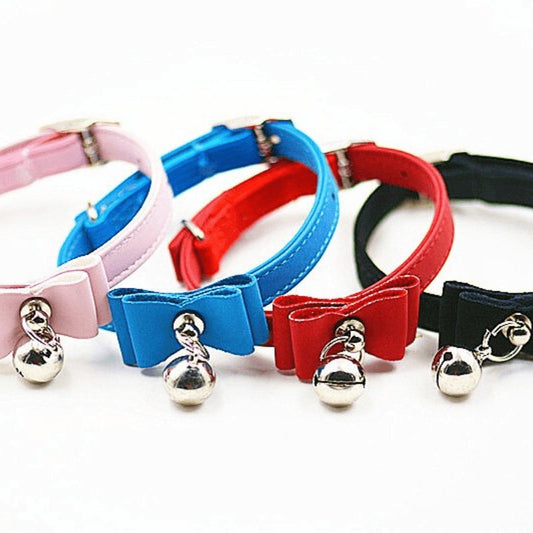 Cute Bow Tie Styled Collar With Bell - Petmagicworld