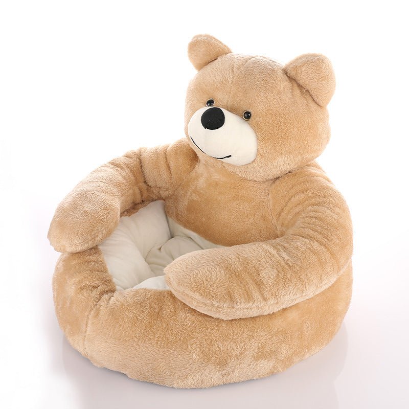 Cute Detachable Cuddle Bear Cat Bed - Petmagicworld