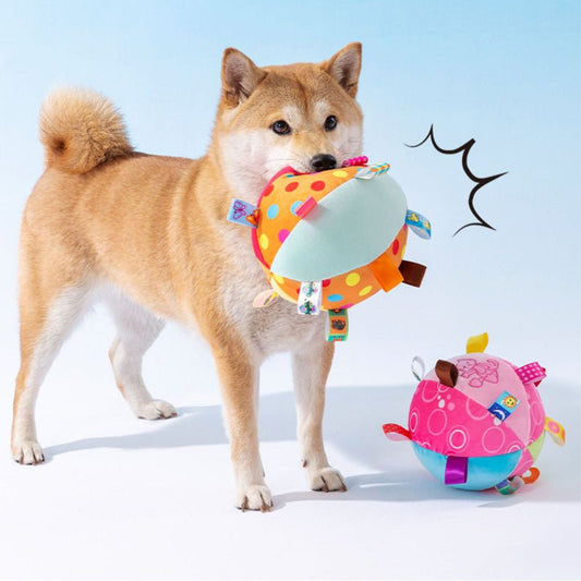 Cute Embroidered Squeaky Ball Interactive Dog Toys - Petmagicworld