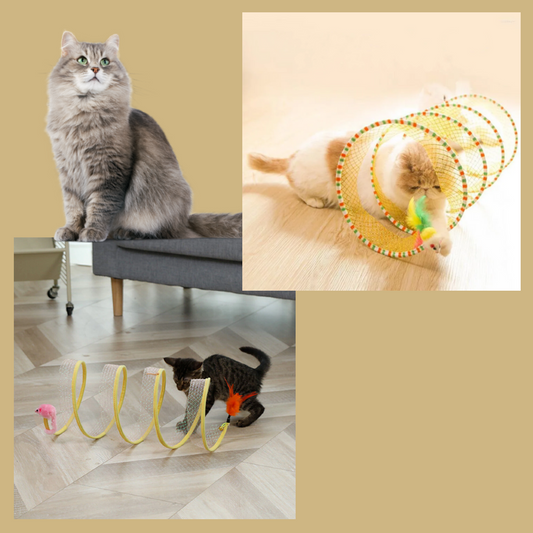 PurrfectPath ™ Fold & Play Cat Mouse Tunnel - Petmagicworld