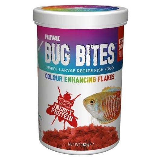 Fluval Bug Bites Colour Enhancing Flakes 180gm - Petmagicworld