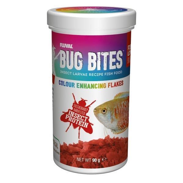 Fluval Bug Bites Colour Enhancing Flakes 90gm - Petmagicworld