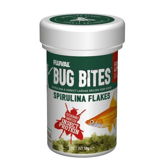 Fluval Bug Bites Spirulina Flakes 18gm - Petmagicworld