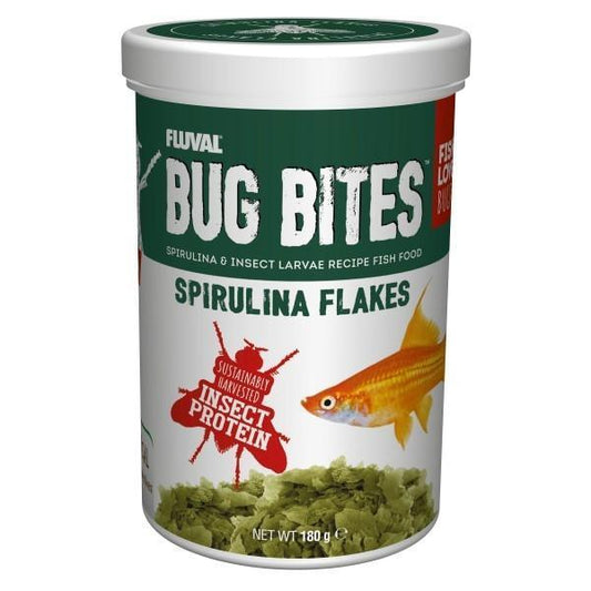 Fluval Bug Bites Spirulina Flakes 90gm - Petmagicworld