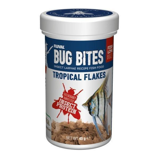 Fluval Bug Bites Tropical Flakes 45gm - Petmagicworld
