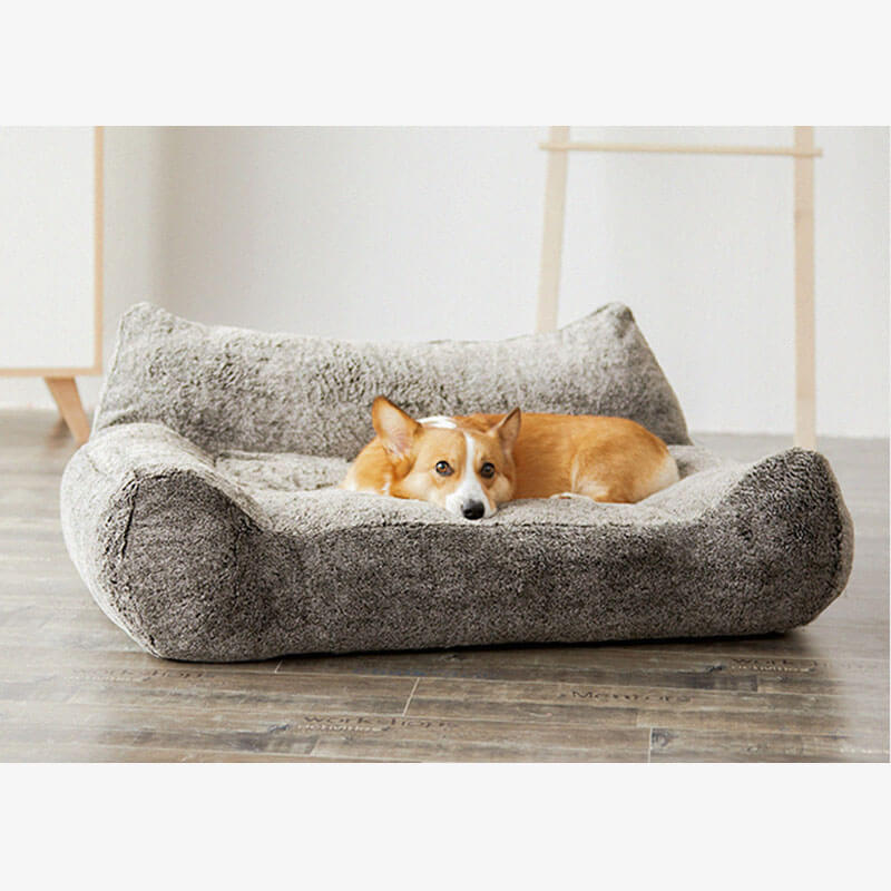 Large Cozy Plush Dog Sofa Bed - Petmagicworld