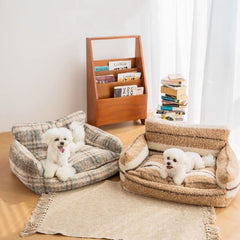 Lazy Holiday Plush Cozy Dog & Cat Sofa Bed - Petmagicworld
