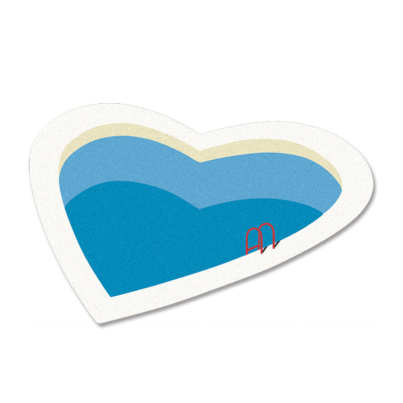 Romantic Heart-shaped Pool Rug Pet Mat - Petmagicworld