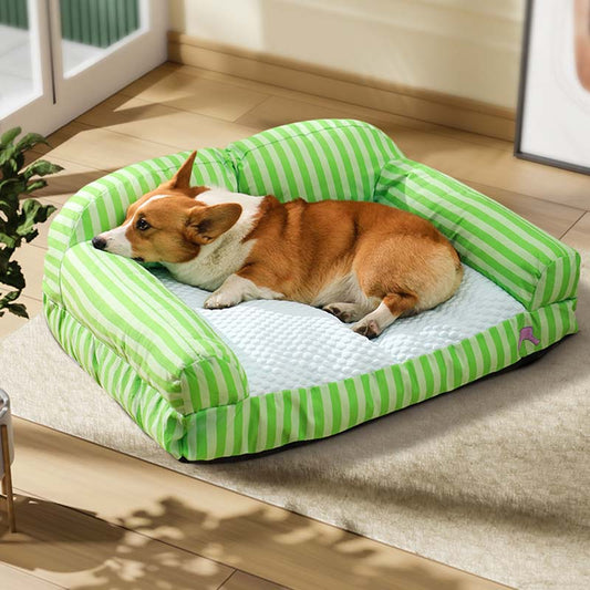 Stripe Pet Cooling Bed Dog Sofa Bed - Petmagicworld