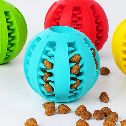 Slow Feeder Rubber Treat Ball - Petmagicworld